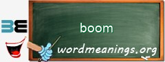 WordMeaning blackboard for boom